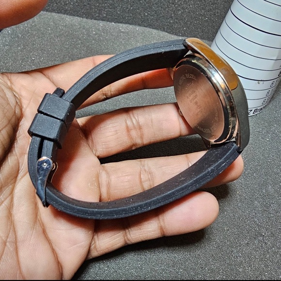 Precision By Gruen Mens Quartz Date Just Watch Working Silver Tone Blue Dial - Picture 6 of 8